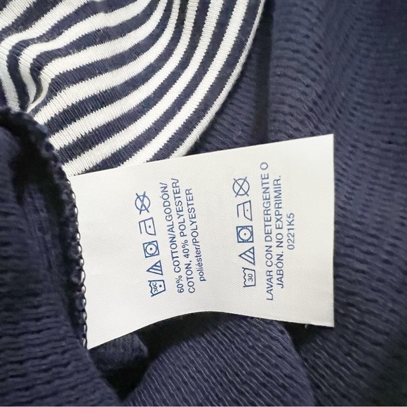 Polo Shirt Ralph Lauren Navy Blue Polo Eagle Logo Waffle Knit Crewneck - Picture 13 of 13